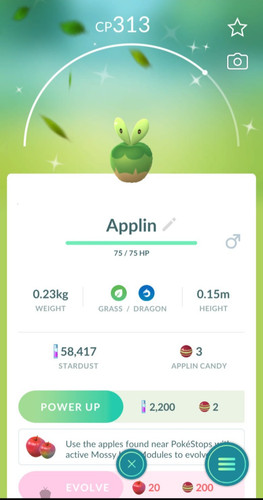 Shiny applin p t - ✨, c